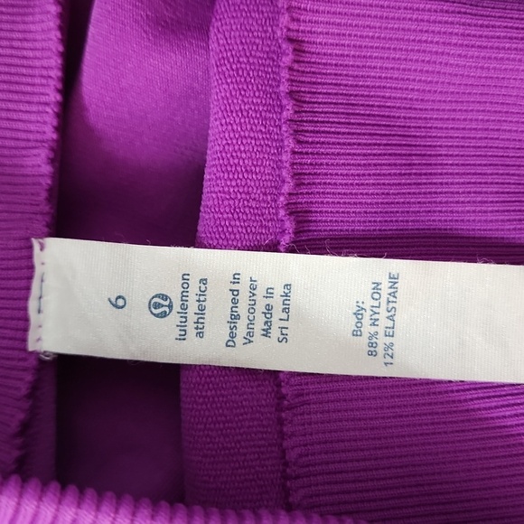 Lululemon Compression Leggings Crop Pink Purple Magenta Gummy Logo - Picture 7 of 7